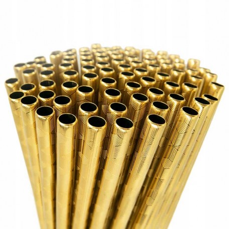 Metalowe słomki wielorazowe do picia | 15cm | 100szt
