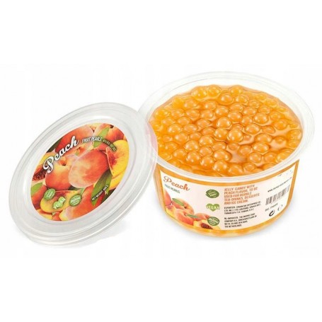 Bubble Tea popping boba pearls 1000g x 12pcs | Peach