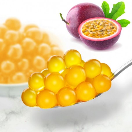 Bubble Tea popping boba pearls 450g x 12pcs | Passion Fruit