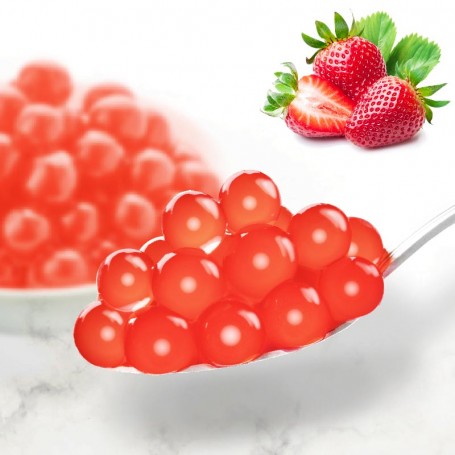 Bubble Tea popping boba pearls 1000g x 12pcs | Strawberry