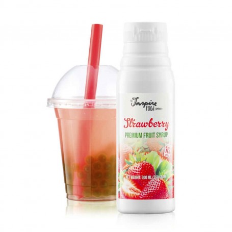 Syrop do Bubble Tea boba, drinków 300ml x 12szt | Truskawka
