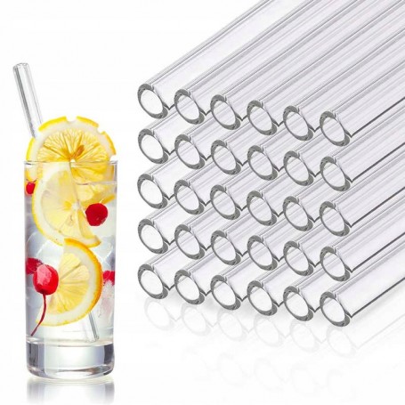 Glass straws | 20cm | 100pcs
